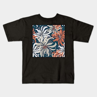 Stylized chrysanthemum pattern Kids T-Shirt